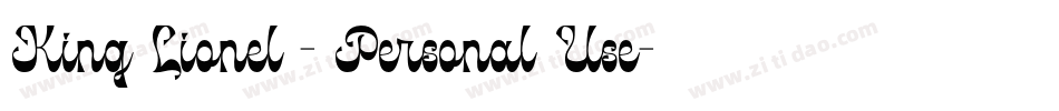 King Lionel - Personal Use字体转换